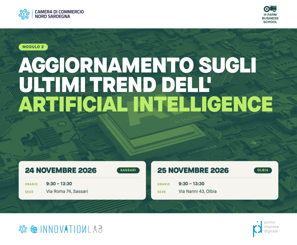 Intelligenza artificiale per le imprese: ultimi trend – H-FARM e I-LAB Sassari Intelligenza artificiale per le imprese: ultimi trend – H-FARM e I-LAB Sassari